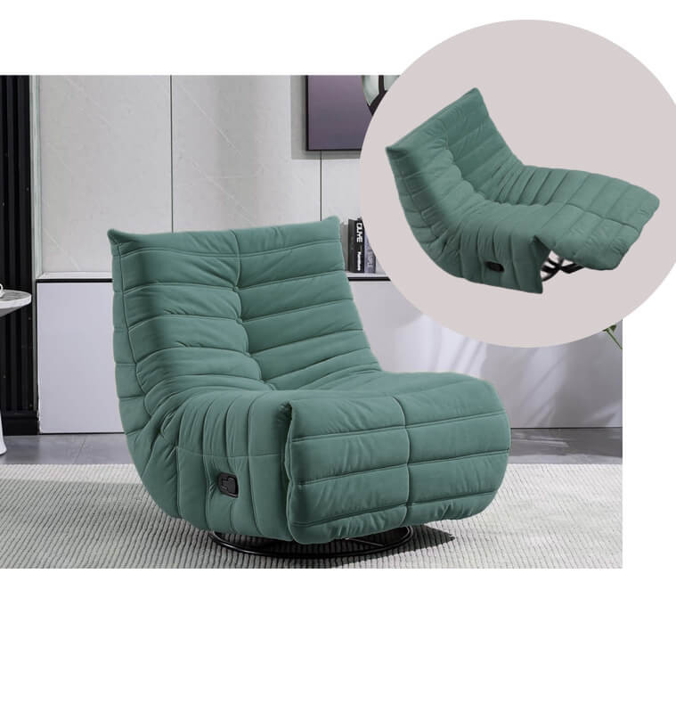 Fauteuil inclinable et à bascule en velours vert, 82X86X86 cm | 330 000 FCFA , Dakar