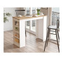 Table de cuisine en bois melamine blanc et naturel, 120X48X101.8 cm | 130 000 FCFA , Dakar