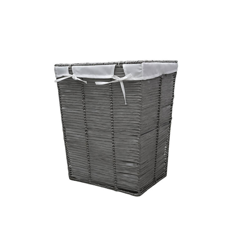 Panier à linge en papier gris avec tissu à l'intérieur, 39X29X47 cm | Paniers à linge | 23 900 FCFA , dakar, Sénégal