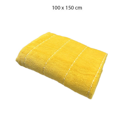 Serviette jaune en coton 100% zéro torsion 500GSM, gamme Verna unis, 100x150 cm | Serviettes & Peignoirs | 12 100 FCFA , daka...