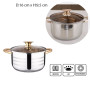 Casserole 16 cm en inox de haute qualité et couvercle en verre et doré | Casseroles & faitouts | 13 500 FCFA , dakar, Sénégal