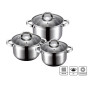 Coffret casseroles 3 Pcs en Inox de haute qualité et couvercle verre | Batteries de cuisine & coffrets  | 41 500 FCFA , dakar...