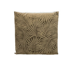 Coussin déco 45x45 cm en velours gris clair à motif feuilles | Coussins déco , Dakar, Sénégal