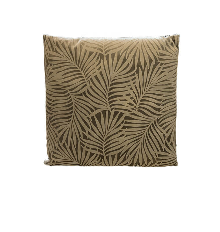 Coussin déco 45x45 cm en velours gris clair à motif feuilles | Coussins déco , Dakar, Sénégal