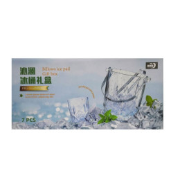 Coffret seau à glace 900ml + 6 verres transparent en verre cristallisé  | Verres & carafes | 10 500 FCFA , dakar, Sénégal