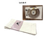 Set de table rectangle x 4 en coton 100% crème avec bordure noire, 48x33 cm | Sets & chemins de table | 3 500 CFA , dakar, Sé...