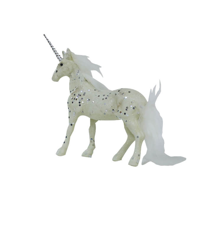 Déco de Noël Licorne débout blanc 18 cm |Décorations à poser Noël |2 200 FCFA ,Dakar, Sénégal