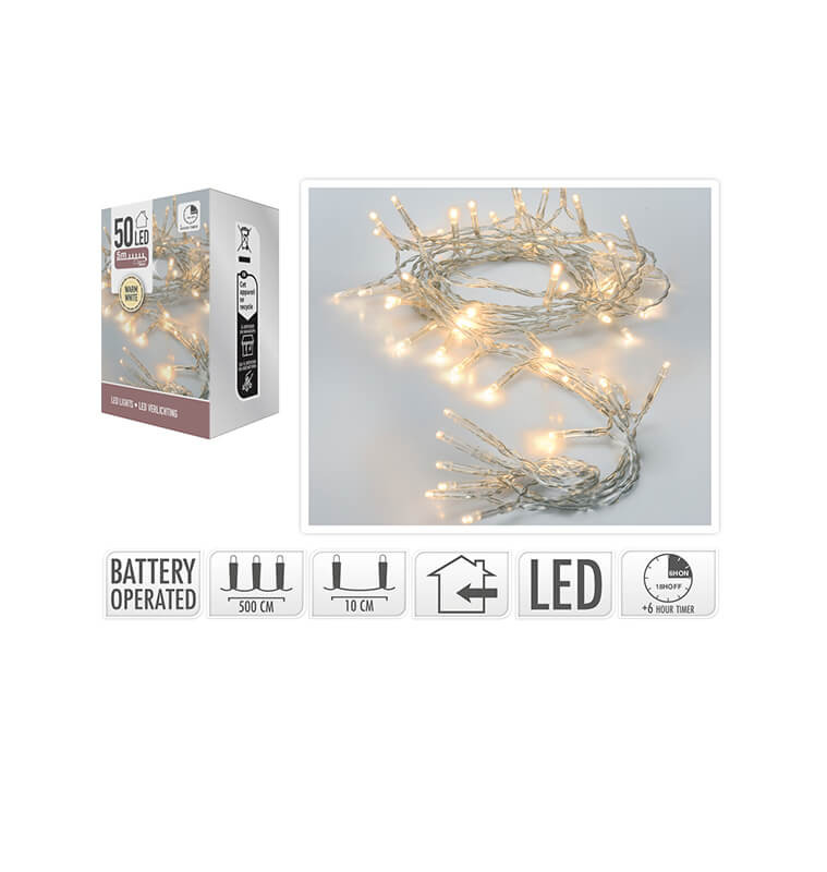 Guirlande lumineuse 50 LED blanc chaud 5 mètres avec minuteur |Luminaires de Noël |2 300 FCFA ,Dakar, Sénégal