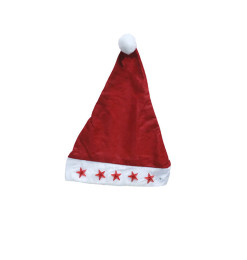 Bonnet de Noël rouge et blanc avec étoiles lumineuses, 28x38 cm |Costumes Noël & Accessoires de déguisement |900 CFA ,Dakar, ...