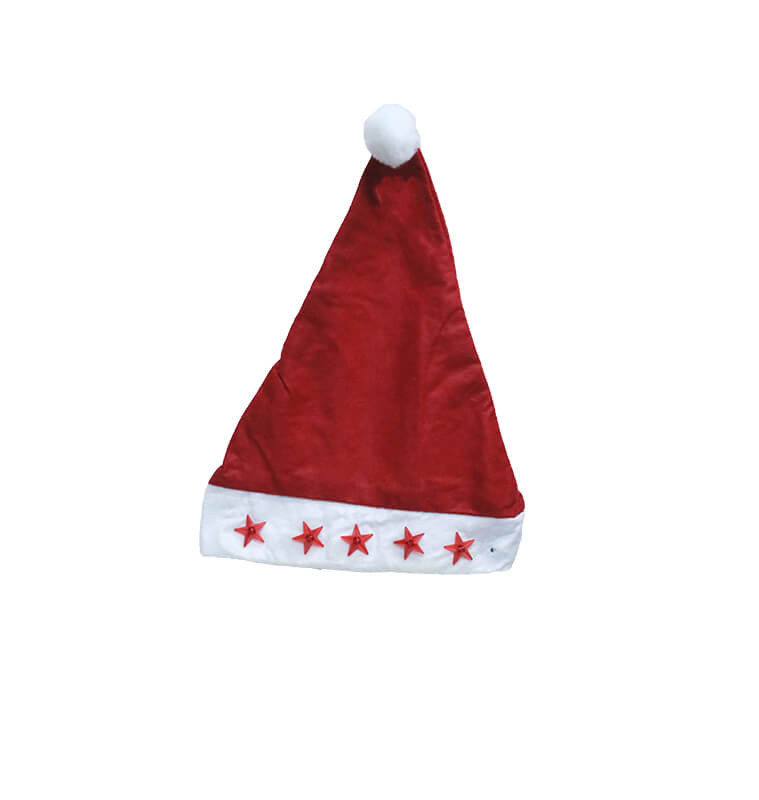 Bonnet de Noël rouge et blanc avec étoiles lumineuses, 28x38 cm |Costumes Noël & Accessoires de déguisement |900 CFA ,Dakar, ...