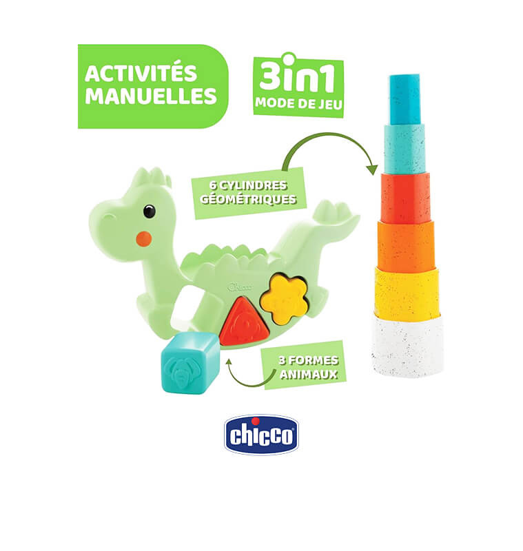 Lino le Dino Rocking 2 en 1, CHICCO - Pour 1 à 4 ans | Activités & jeux d'éveil | 12 700 FCFA , dakar, Sénégal