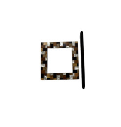 Embrasse rideau carrée en bois marron, noir et beige 17 cm | Tringles & embrasses , Dakar, Sénégal