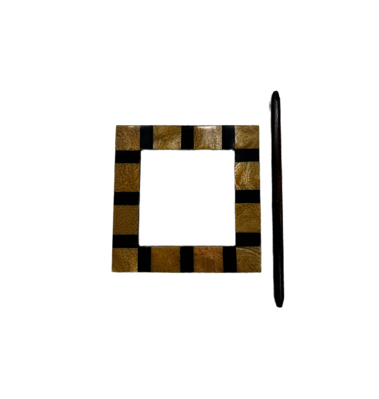 Embrasse rideau carrée en bois marron et noir 17 cm | Tringles & embrasses , Dakar, Sénégal