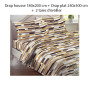 Parure de lit 180x200, 4 Pcs (drap housse, drap plat et 2 taies) en percale de coton 100% 70 fils moutarde et marron | Linge ...