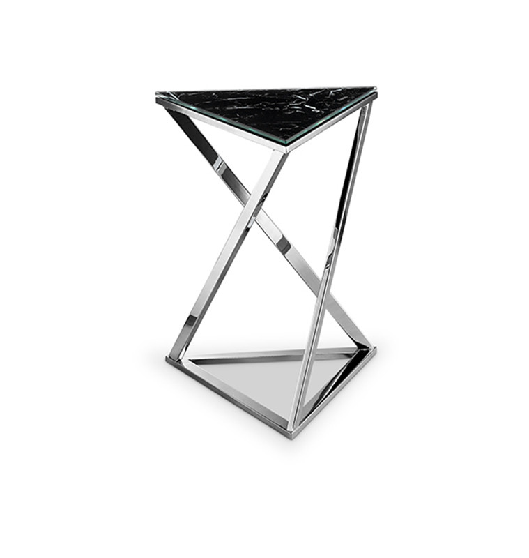 Table d'appoint en métal chrome 40.6X40.6X54.6 cm | 105 000 FCFA , Dakar