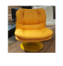 Fauteuil pivotant en cuir jaune, 82X84X96 cm | 825 000 FCFA , Dakar