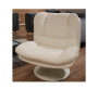 Fauteuil pivotant en cuir blanc, 82X84X96 cm | 825 000 FCFA , Dakar