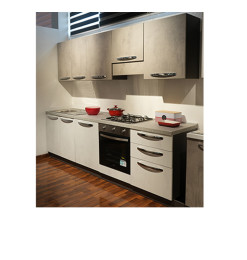 Cuisine équipée moderne complète beige et taupe avec électroménagers, 330X216 cm | 3 350 000 FCFA , Dakar