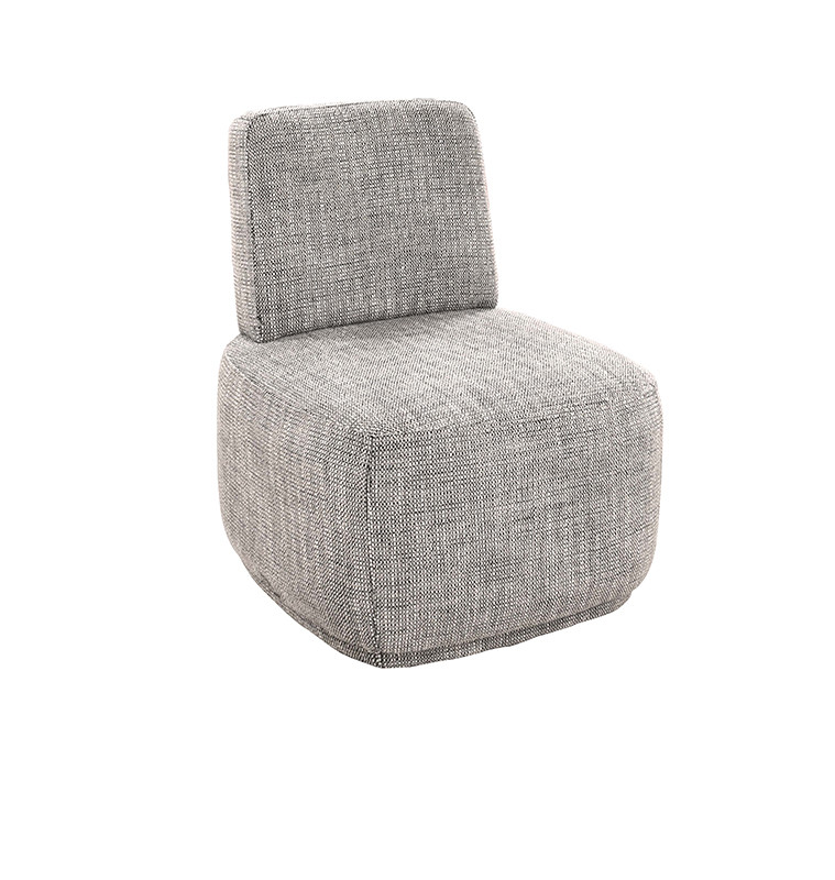 Fauteuil en tissu gris, blanc et noir, 65.5X63.5X77 cm | 158 000 FCFA , Dakar