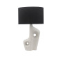 Lampe de table en céramique blanc et abat-jour noir, 42x20x68 cm | Lampes de table, lampes de chevet , Dakar, Sénégal