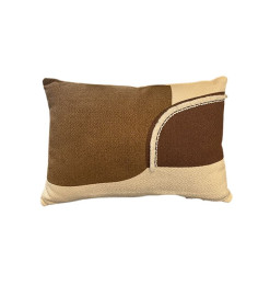 Coussin déco blanc cassé et marron à motif en 100% coton, 270 GSM, 30x70 cm | Coussins déco , Dakar, Sénégal