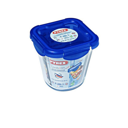 Boite de conservation en verre et couvercle plastique Cook & GO Pyrex, 12x12x12 cm | Boites de conservation alimentaire | 7 8...