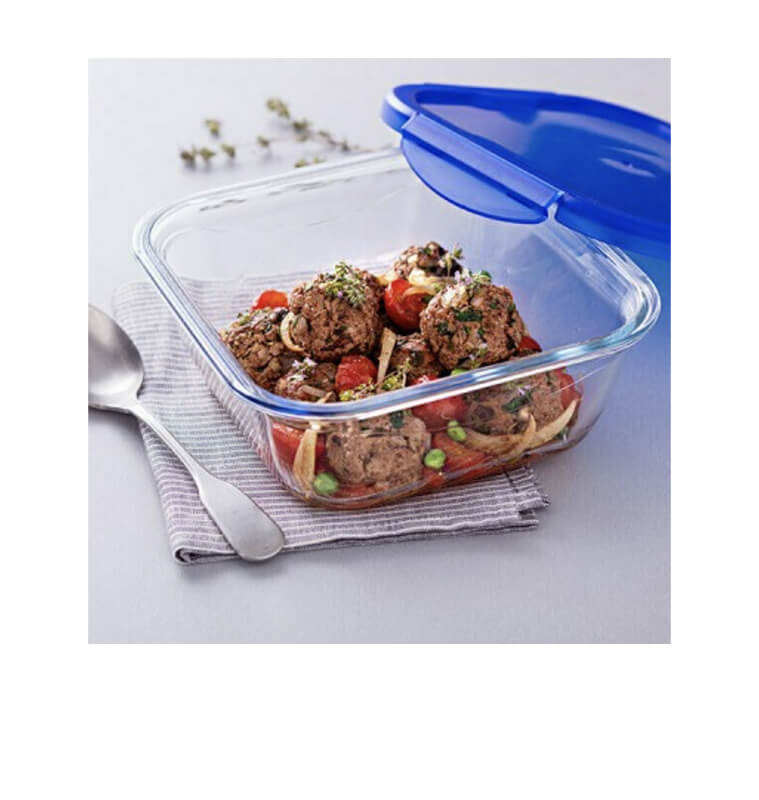 Boite carré en verre+ couvercle en plastique COOK & GO Pyrex, 21x21x8 cm | Boites de conservation alimentaire | 11 500 FCFA ,...