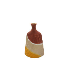 Vase déco en porcelaine orange beige jaune forme bouteille, 9,5x31 cm | Vases déco , Dakar, Sénégal