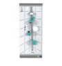 Colonne télescopique de douche à 4 paniers en métal peint gris, hauteur ajustable 289 cm | Meubles & étagères salle de bain |...