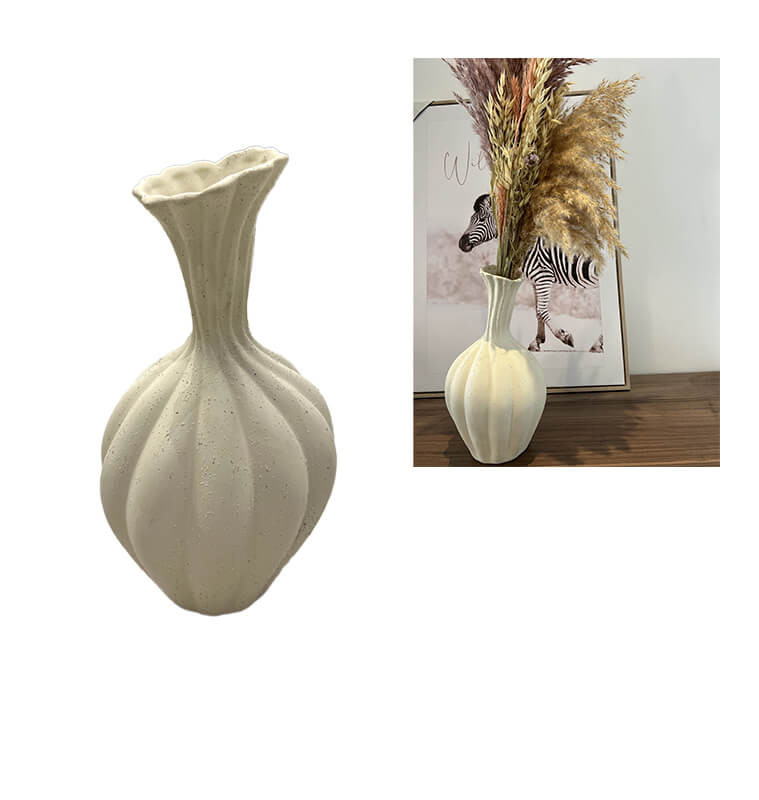 Vase déco style carafe en céramique ciment blanc, H28 cm | Vases déco , Dakar, Sénégal