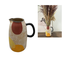 Vase déco en porcelaine style jar orange beige et jaune, 15x21cm | Vases déco , Dakar, Sénégal