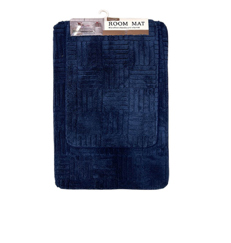 Tapis de bain x 2 anti-dérapant en microfibre chenille bleu, 40X60/50X80 cm | Tapis de bain | 5 000 CFA , dakar, Sénégal