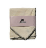 Nappe de table 150x250 cm + 6 serviettes de table 40x40 cm crème en coton 100%, bordure noire | Nappes & serviettes de table ...