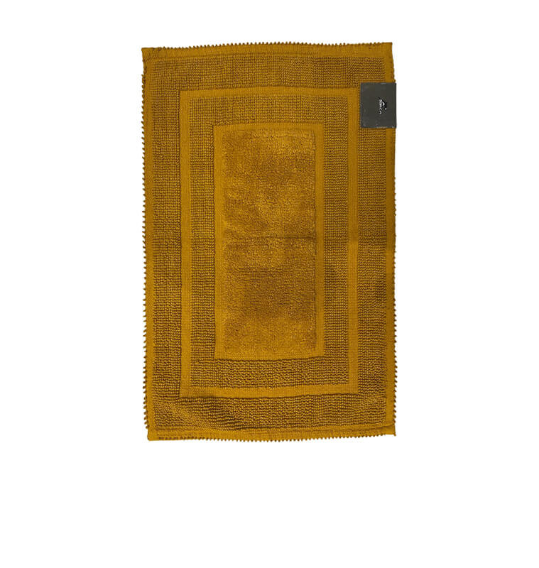 Tapis de bain en 100% coton tissé pailleté jaune moutarde, 50X80 cm | Tapis de bain | 8 300 FCFA , dakar, Sénégal