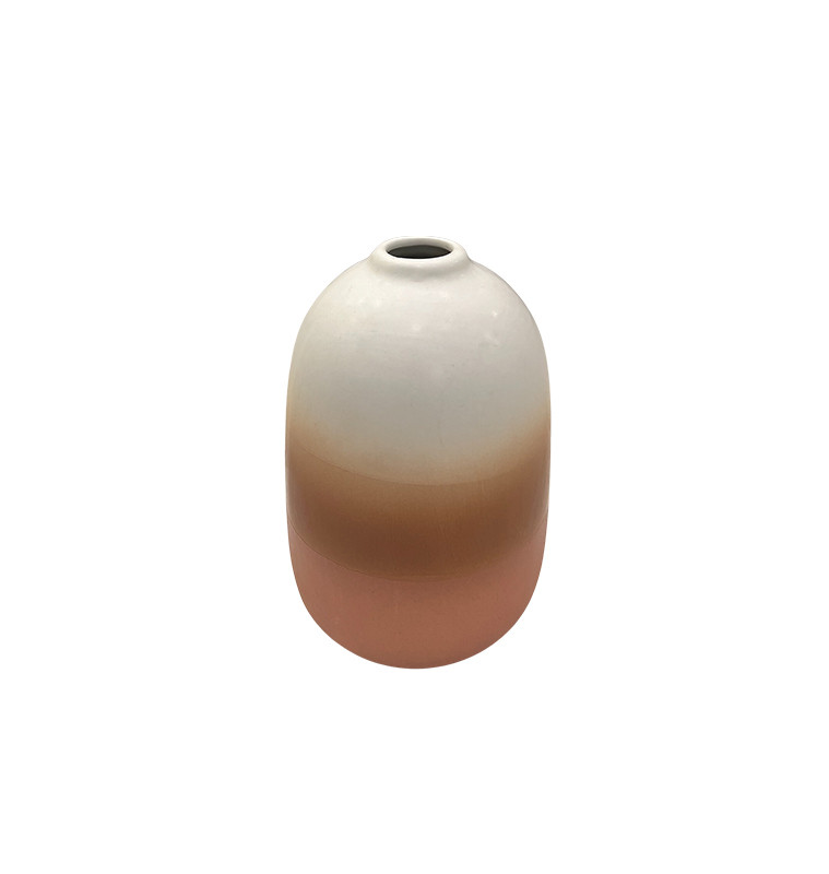 Vase déco en céramique taupe et marron, 12X12X18.3 cm | Vases déco , Dakar, Sénégal