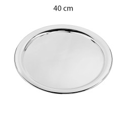 Plat à servir en inox argent, 40 cm | Plateaux | 4 000 CFA , dakar, Sénégal