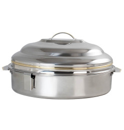 Soupière double paroi en inox de qualité argent et or, D:50 cm