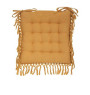 Galette de chaise en coton ocre, garnissage coton , motif Macramé, 40x40 cm | Galettes de chaise | 6 800 CFA , dakar, Sénégal