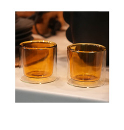 Tasse expresso double paroi en verre amber transparent, 80ml - Lot de 2 | Tasses & mugs | 6 200 CFA , dakar, Sénégal