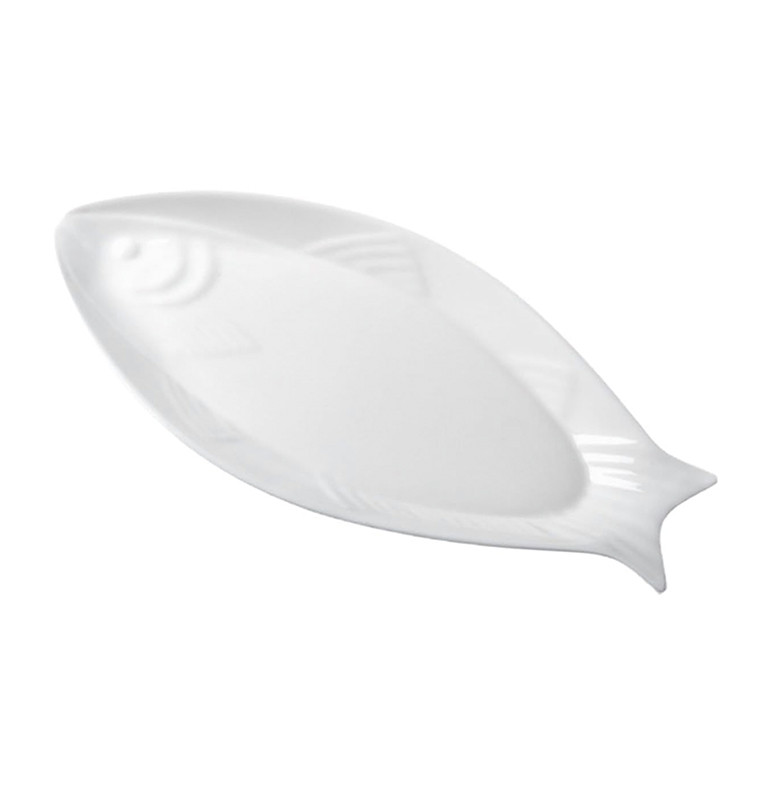 Plat à poisson en porcelaine blanche, forme poisson, 50x24x4 cm | Vaisselle en porcelaine blanche | 11 000 CFA , dakar, Sénégal