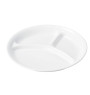 Assiette 3 compartiments ovale en porcelaine blanche, 30 cm | Vaisselle en porcelaine blanche | 4 500 CFA , dakar, Sénégal