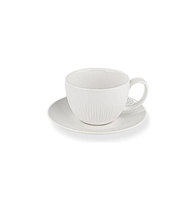 Tasse + sous-tasse à café en porcelaine blanche 200 ml | Vaisselle en porcelaine blanche | 2 600 CFA , dakar, Sénégal