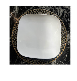 Assiette plate en porcelaine blanche 28 cm | Vaisselle en porcelaine blanche | 4 600 CFA , dakar, Sénégal