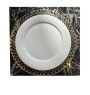 Assiette plate en porcelaine blanche striée, 30.5 cm | Vaisselle en porcelaine blanche | 5 000 CFA , dakar, Sénégal