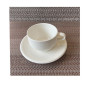 Tasse + sous-tasse en porcelaine blanche striée, 100 ml | Vaisselle en porcelaine blanche | 1 600 CFA , dakar, Sénégal