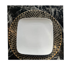 Assiette plate en porcelaine blanche 25 cm | Vaisselle en porcelaine blanche | 3 400 CFA , dakar, Sénégal