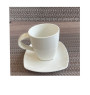 Tasse à thé + sous-tasse en porcelaine blanche, 160 ml | Vaisselle en porcelaine blanche | 2 000 CFA , dakar, Sénégal