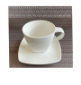 Tasse + sous-tasse en porcelaine blanche 330 ml | Vaisselle en porcelaine blanche | 2 800 CFA , dakar, Sénégal