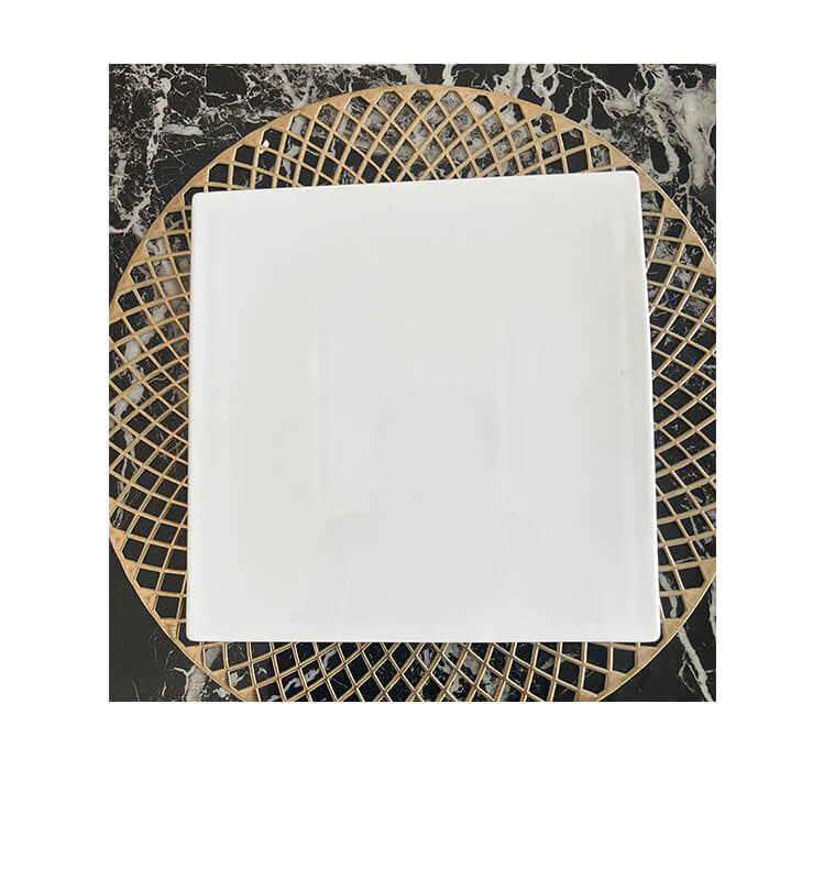 Assiette carpaccio carrée en porcelaine blanche 25 cm | Vaisselle en porcelaine blanche | 3 200 CFA , dakar, Sénégal