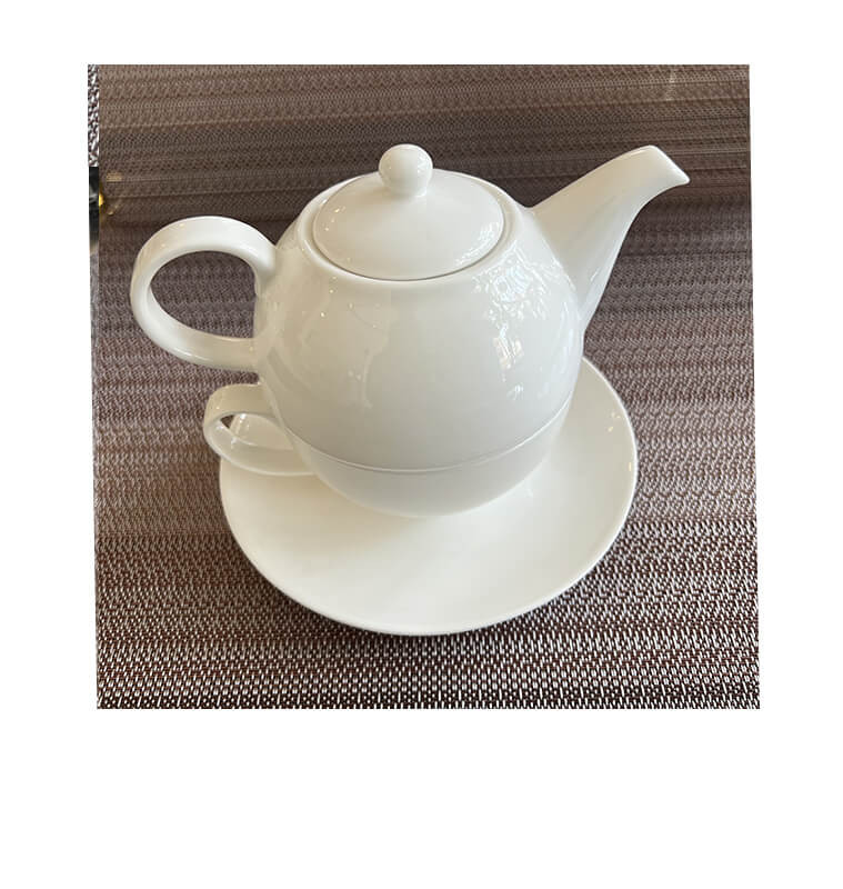 Théière + Tasse avec sous-tasse en porcelaine blanche 320 ml | Vaisselle en porcelaine blanche | 5 800 CFA , dakar, Sénégal
